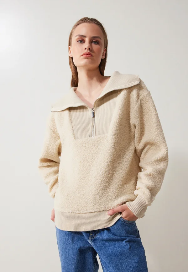 Fleece jumper - off-white