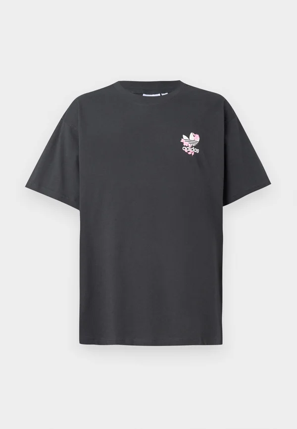 FLORAL GRAPHIC TEE UNISEX - Print T-shirt - carbon base