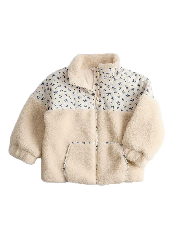 FLORAL PATCHWORK  - Fleece jacket - ecru mix