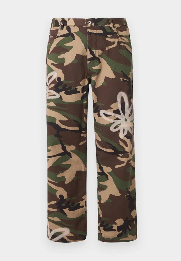 FLOWER CAMO UNISEX - Relaxed fit jeans - khaki