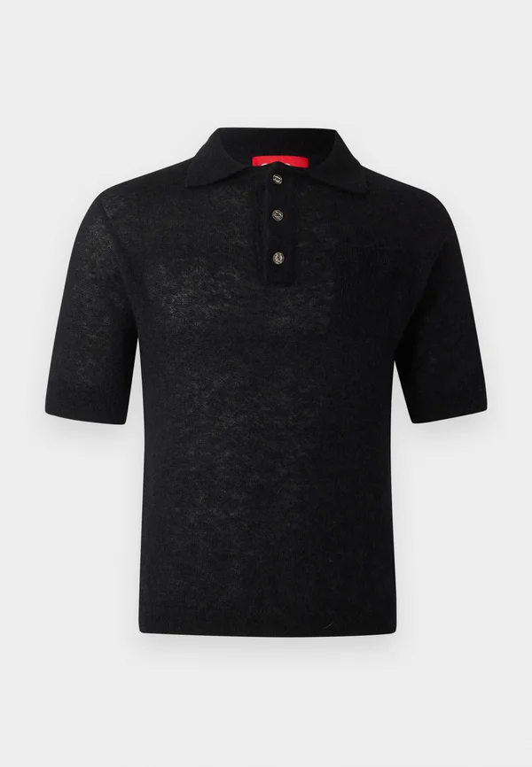 FLUFFY UNISEX - Polo shirt - black