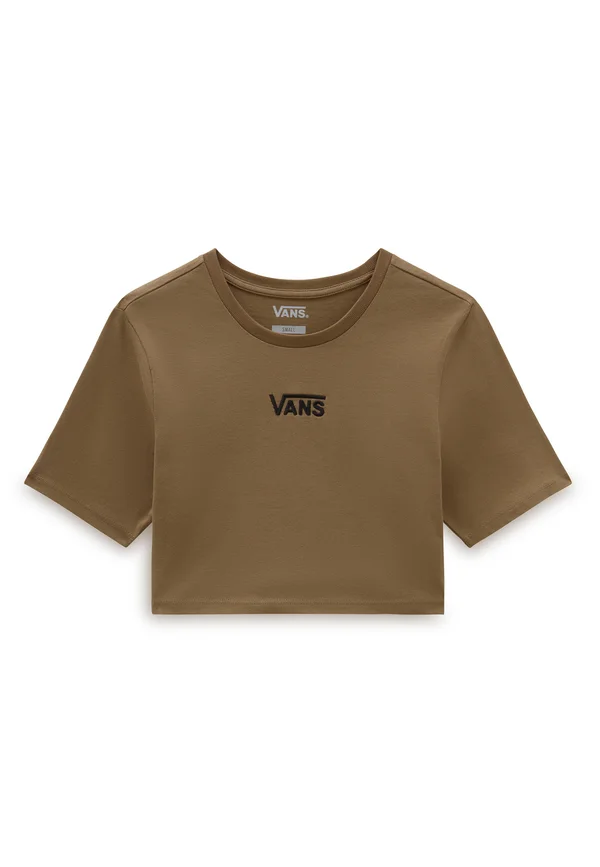 FLYING V CREW CROP II - Print T-shirt - otter