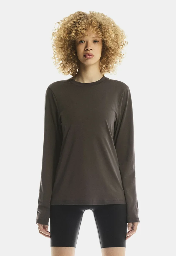 FOCUS LONG - Long sleeved top - pebble