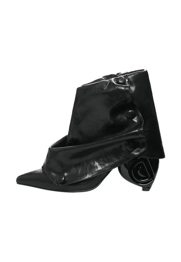 FOLD-OVER  - Cowboy/biker ankle boot - dark grey