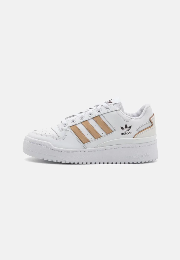 FORUM BOLD STRIPES - Trainers - footwear white/magic beige/dark brown