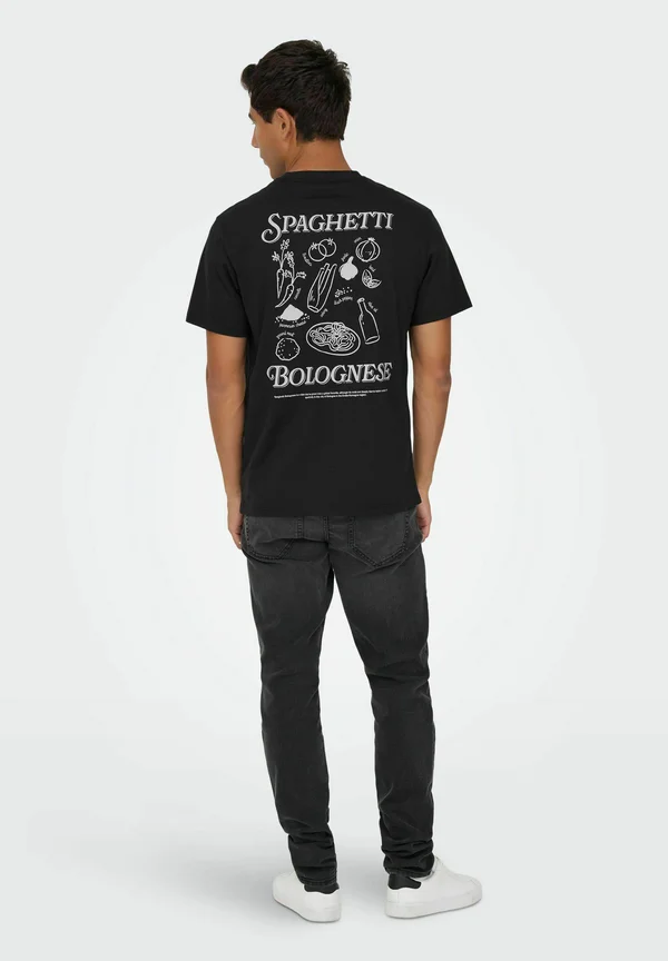 FRED OSTERIA TEE - Print T-shirt - black