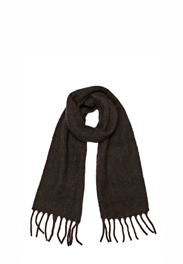 FRINGED - Scarf - dark brown