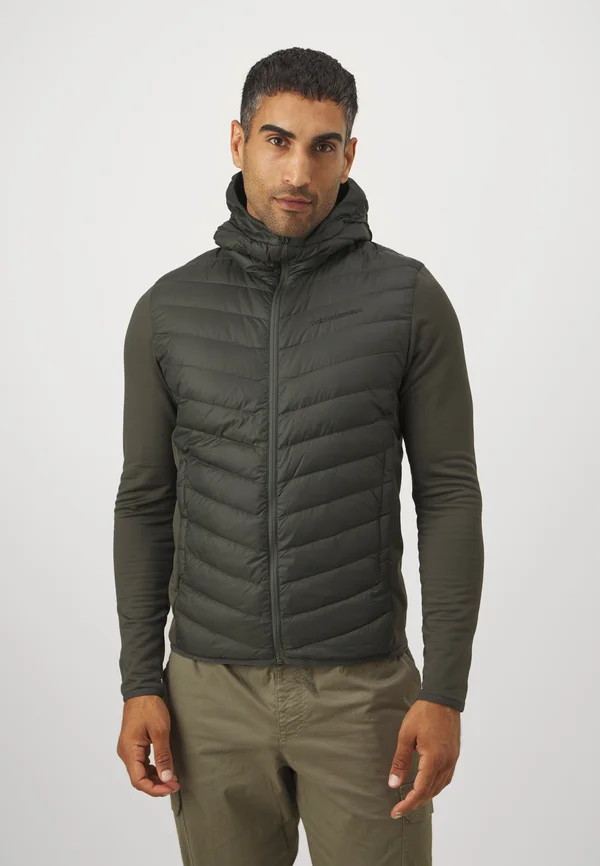 FROST DOWN HYBRID HOOD - Down jacket - olive extreme