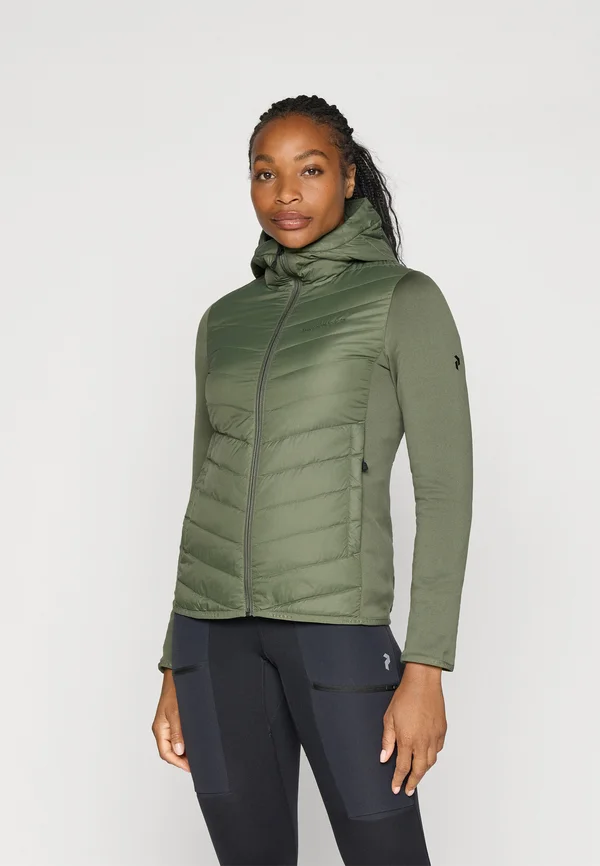 FROST HYBRID HOOD - Down jacket - pine needle