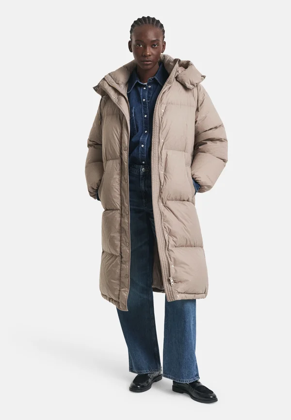 FULL LENGTH COAT - Down coat - taupe/beige