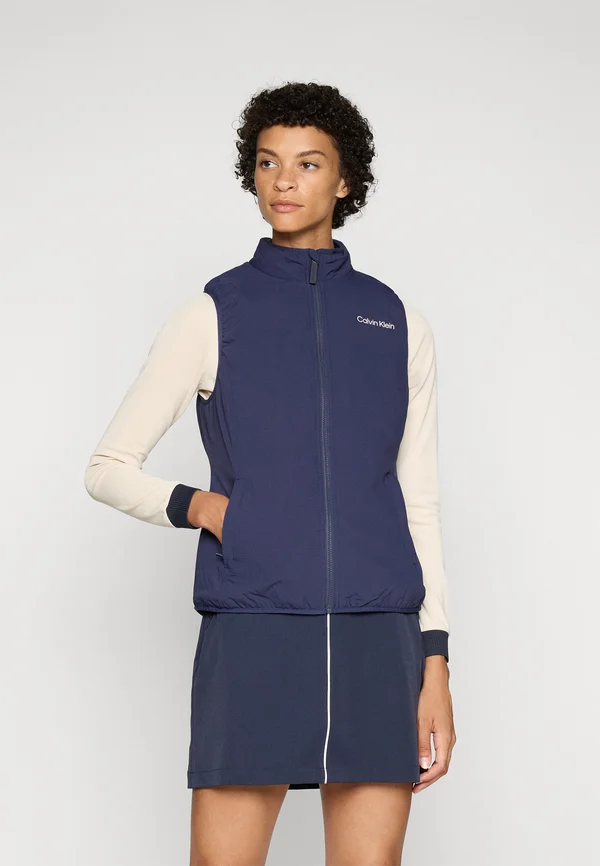FULL ZIP GILET - Waistcoat - navy