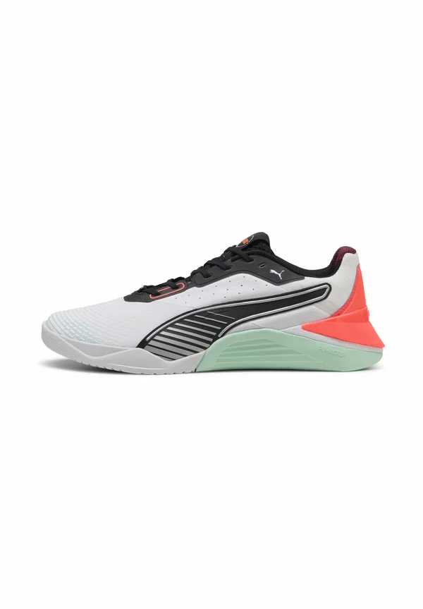 FUSE 4.0 UNISEX - Training shoe - puma white/mint melt/glowing red/puma black/ruby shimmer