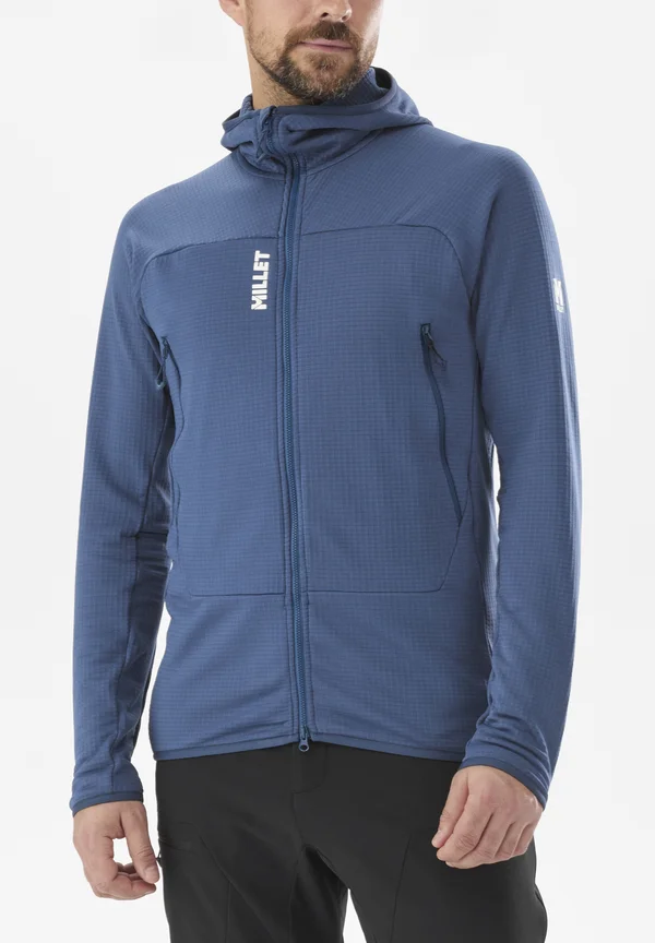 FUSION GRID - Fleece jacket - bleu marine