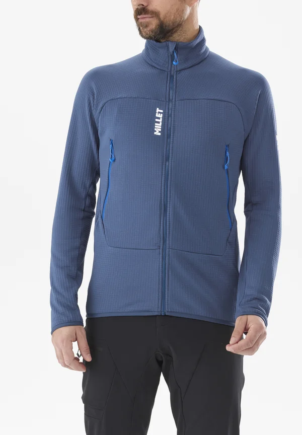 FUSION GRID  - Fleece jacket - bleu marine