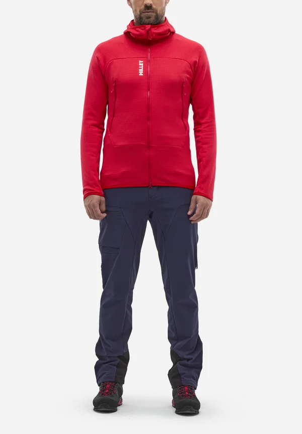 FUSION GRID - Fleece jacket - rouge
