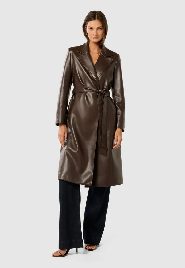 GABBI - Classic coat - chocolate