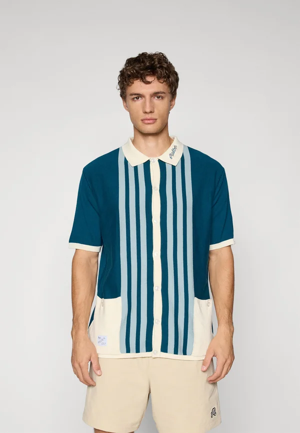 GABBIANO BUTTON UP - Zip-up sweatshirt - ocean