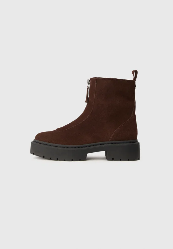 GABBY - Platform ankle boots - brown