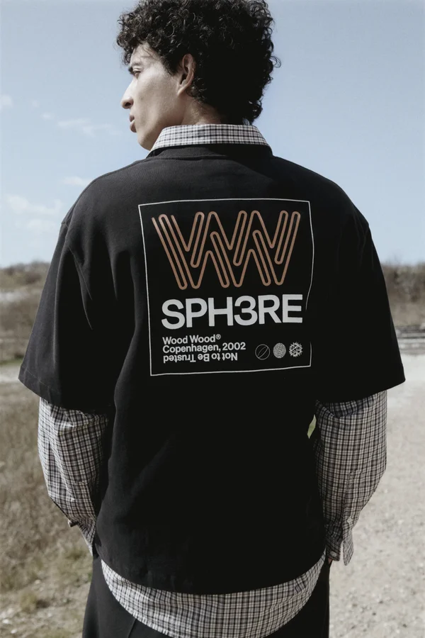 GARY TEE SPHERE - Print T-shirt - black