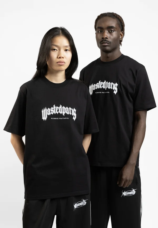 GATE UNISEX - Print T-shirt - black