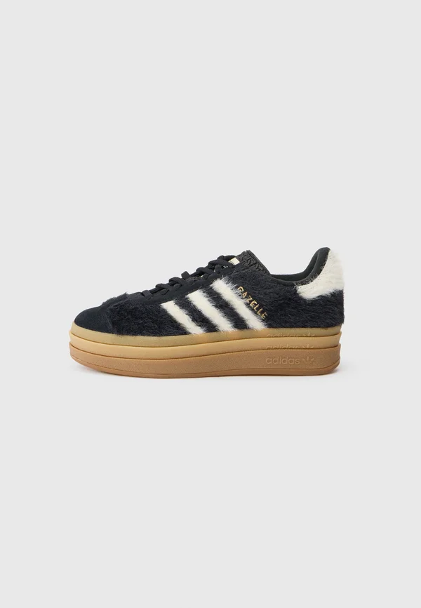 GAZELLE BOLD - Trainers - core black/cream white/metallic gold-coloured
