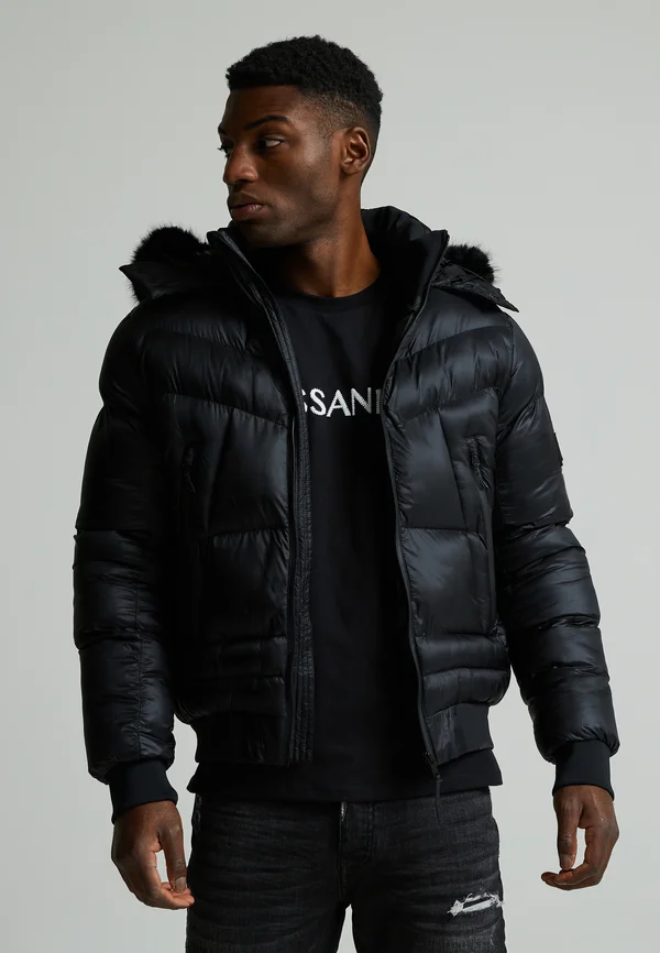 GENTRAZZI PUFFER BOMBER JACKET - Winter jacket - jet black