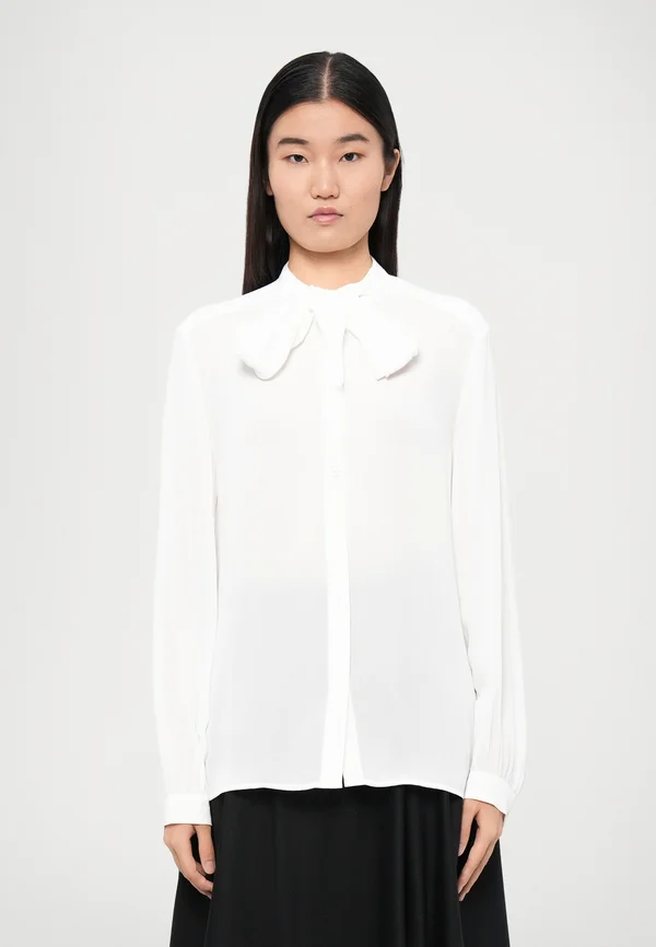 GEORGETTE BOW  - Button-down blouse - marshmallow