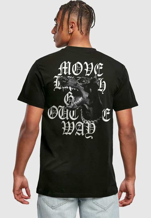 GET OUT THE WAY  - Print T-shirt - black