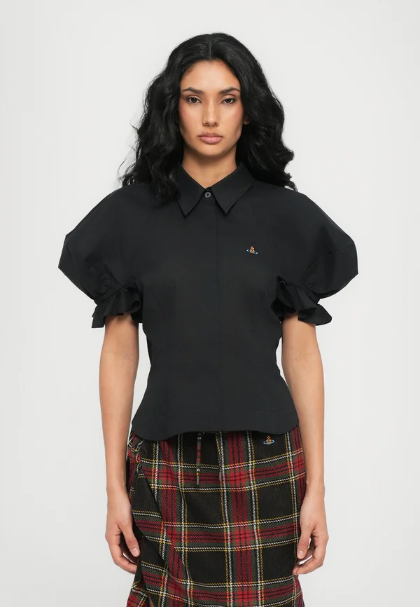 GEXY - Button-down blouse - black