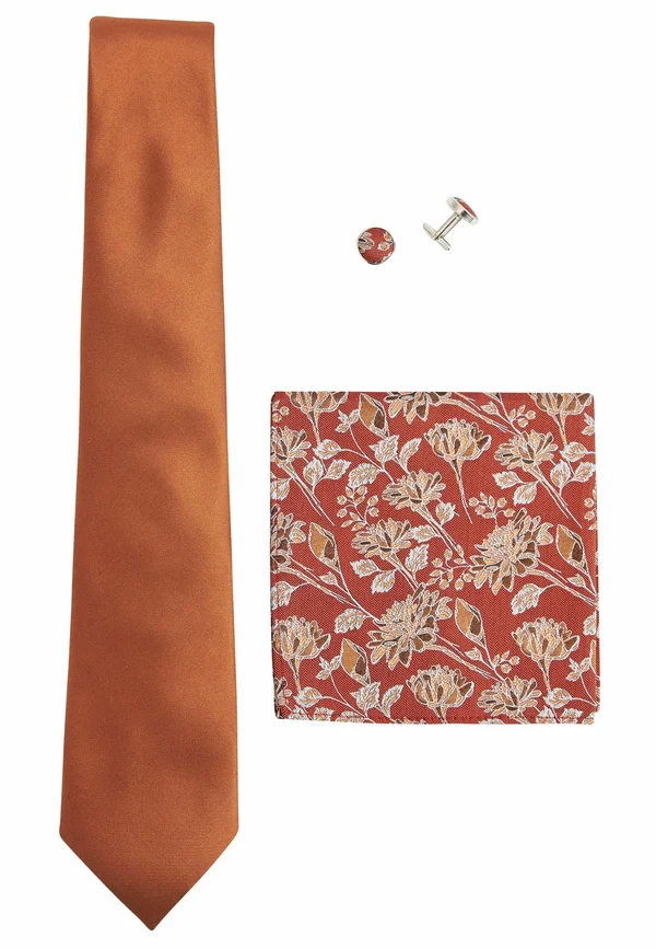 GIFT SET - Pocket square - rust orange