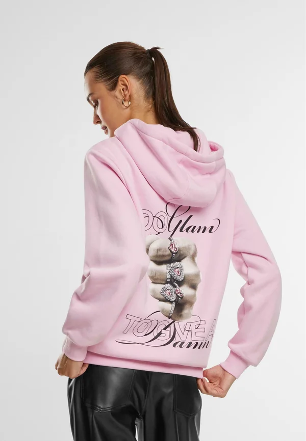 GIVE A DAMN FLUFFY - Hoodie - softpink