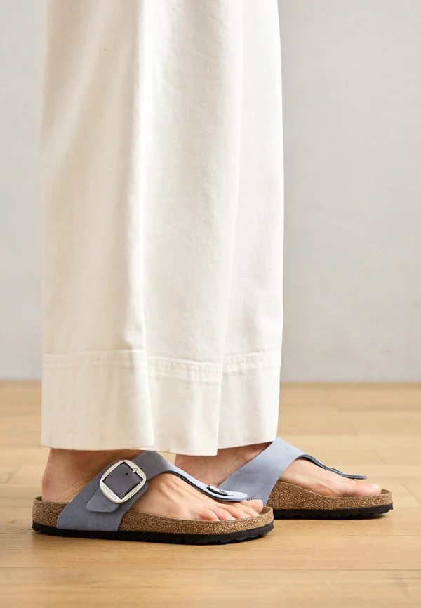 GIZEH BIG BUCKLE LENB STONE BLUEN - REGULAR - T-bar sandals - stone blue