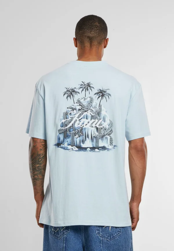 GLACIER PALM TREES - Print T-shirt - lightblue