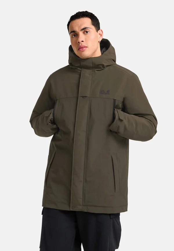 GLACIER SHIELD - Waterproof jacket - obsidian moss