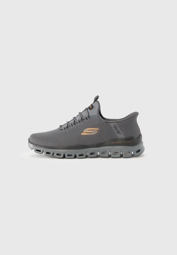 GLIDE STEP - Trainers - charcoal/orange