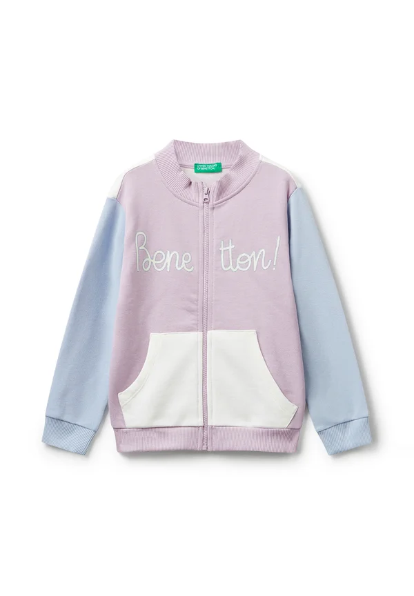 GLITTERY PRINT - Zip-up sweatshirt - purple/blue