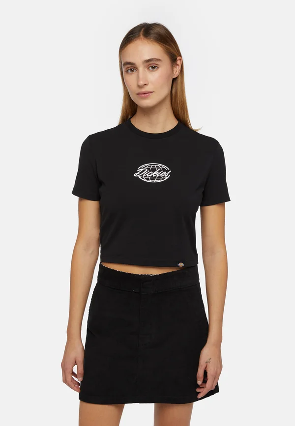 GLOBE  - Print T-shirt - black