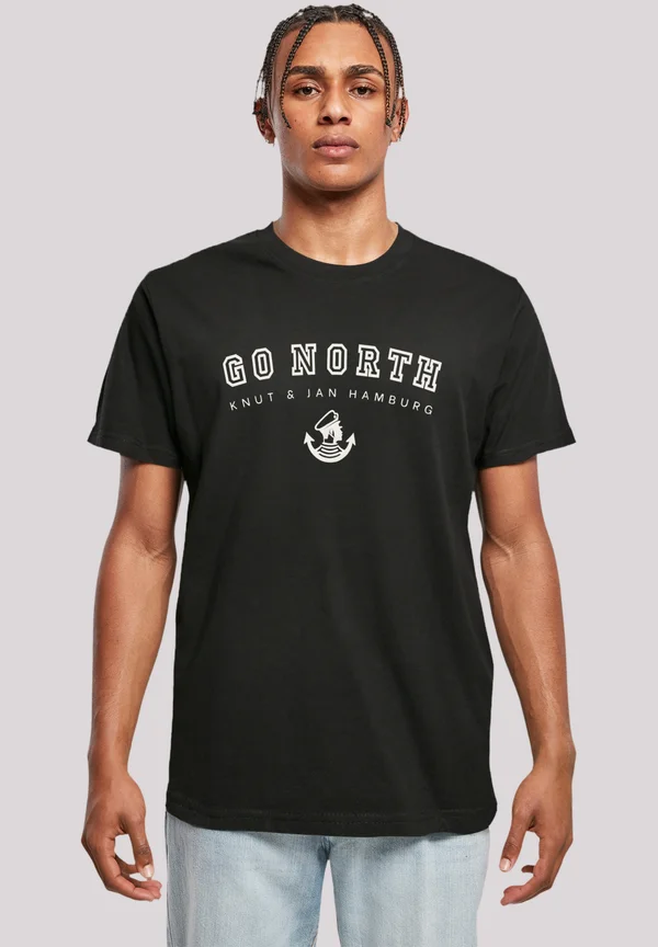 GO NORTH - Print T-shirt - schwarz