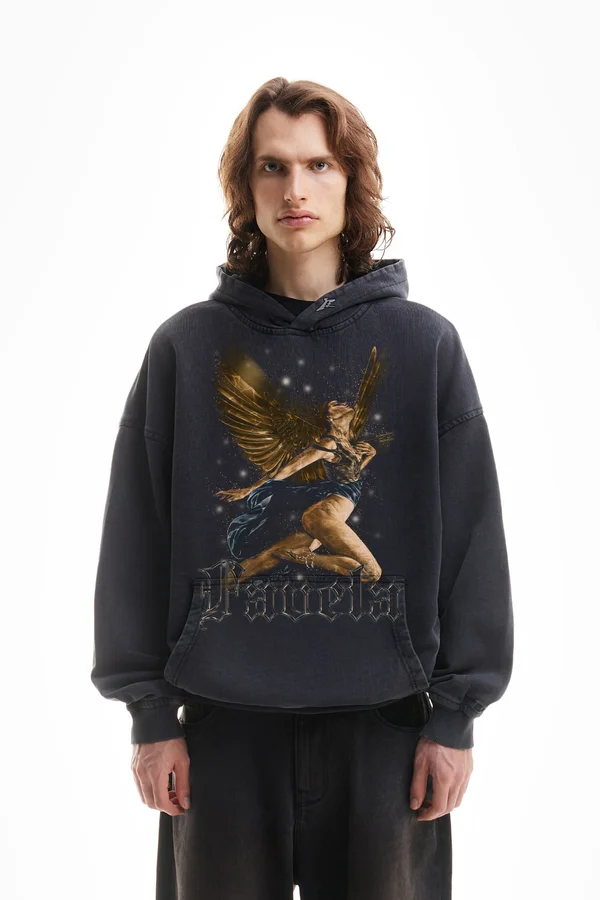 GOLDEN ANKLET UNISEX - Hoodie - black washed