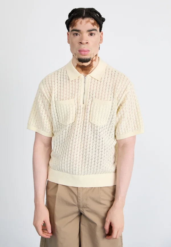 GRANT QUATER ZIP  - Polo shirt - birch
