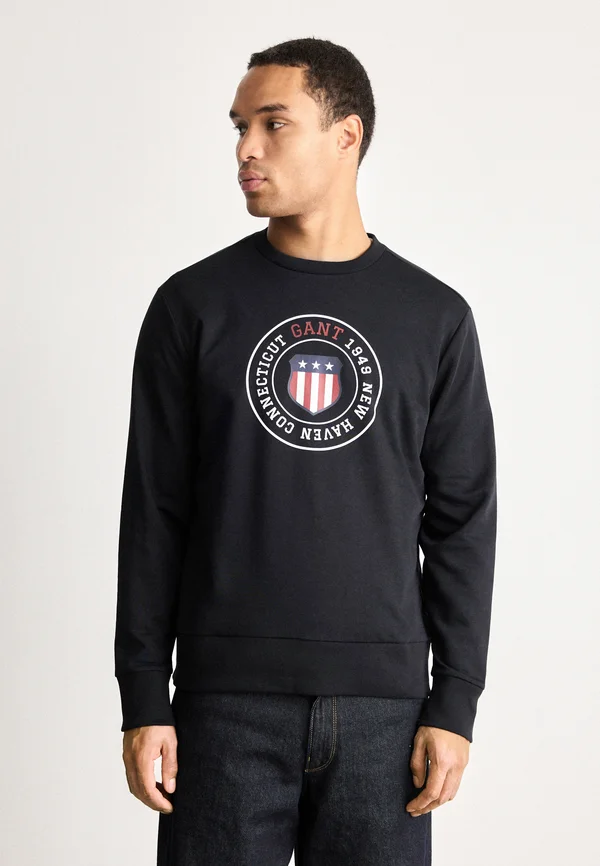 GRAPHIC C NECK - Sweatshirt - black