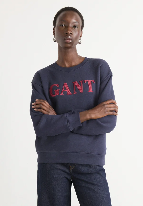 GRAPHIC C NECK - Sweatshirt - evening blue