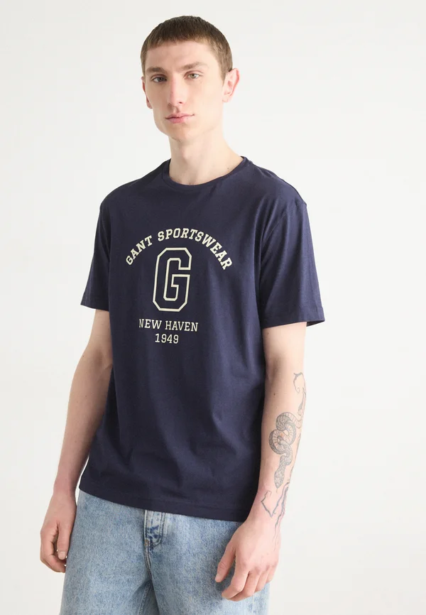 GRAPHIC - Print T-shirt - evening blue