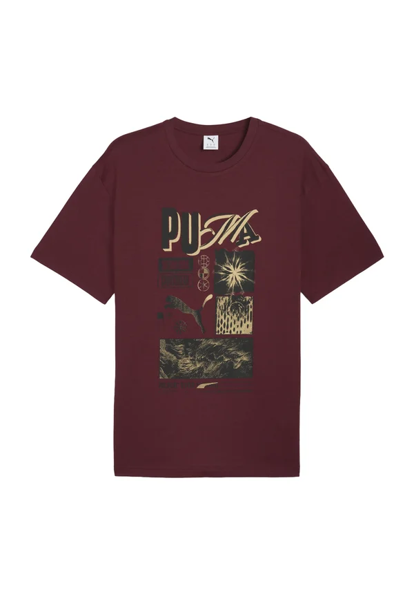 GRAPHIC SPORTSWEAR - Print T-shirt - ruby shimmer