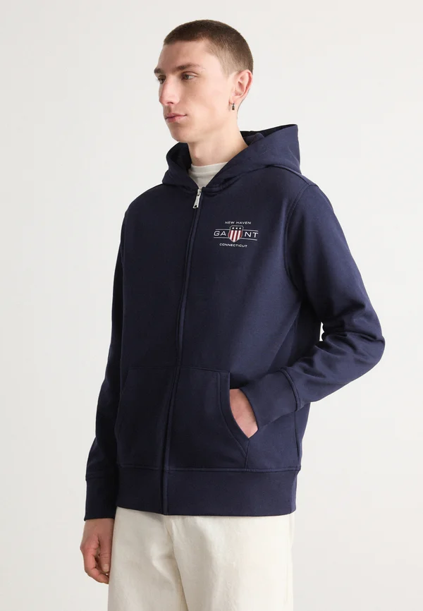 GRAPHIC  - Zip-up sweatshirt - evening blue
