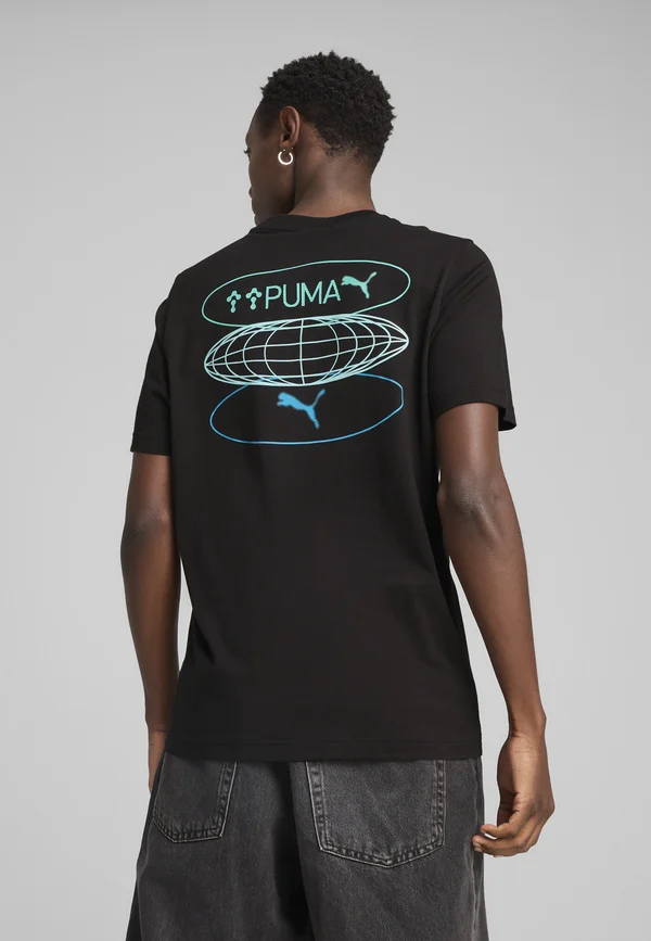 GRAPHICS CIRCLES - Print T-shirt - black