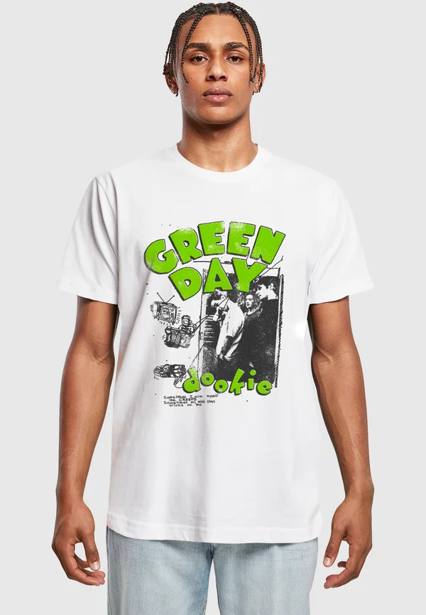 GREEN DAY DOOKIE SKETCHED UP  - Print T-shirt - white