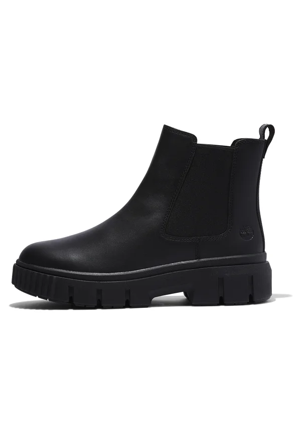 GREYFIELD CHELSEA - Platform ankle boots - black full grain