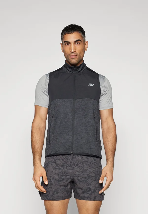 GRID VEST - Waistcoat - black