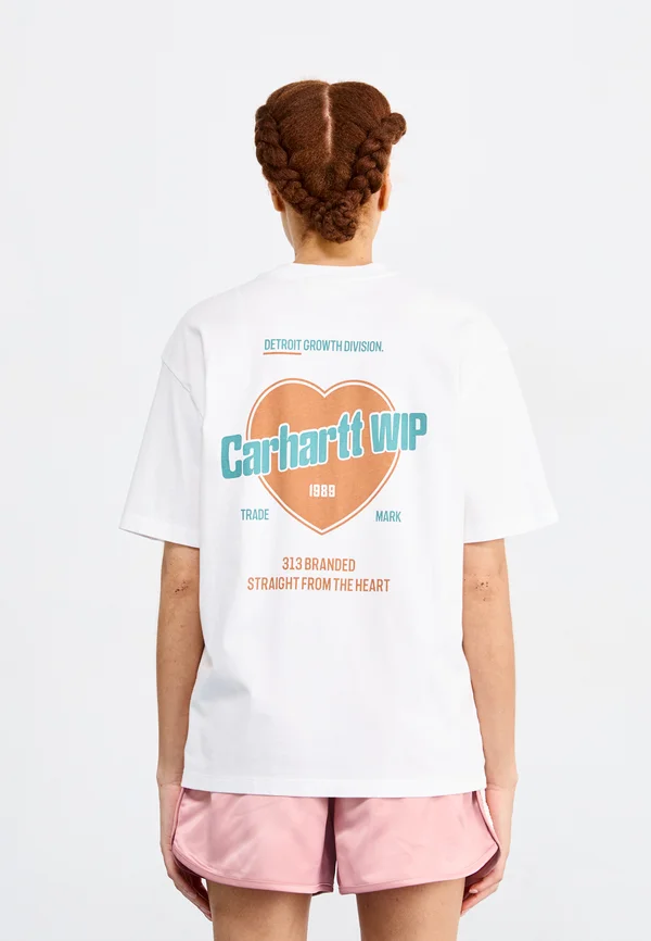 GROWTH - Print T-shirt - white stone washed